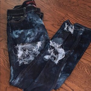 Ty dyed and distressed jeans